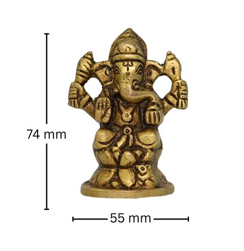 SMALL BRASS IDOL OF LORD GANESHA SMALL BRASS IDOL OF LORD GANESHA