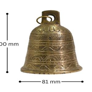 BRASS HANGING BELL WITH CARVING